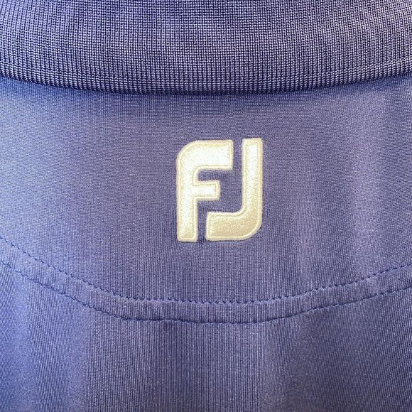 Footjoy FJ Polo Golf Size Large Blue Orange Stripe Short Sleeve Shirt *Read* - Picture 1 of 10